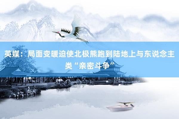 英媒：局面变暖迫使北极熊跑到陆地上与东说念主类“亲密斗争”
